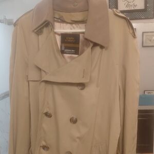 London Fog Tan Double-Breasted Trench Coat